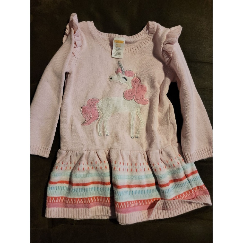 Gymboree enchanted winter unicorn dress 18 24 months